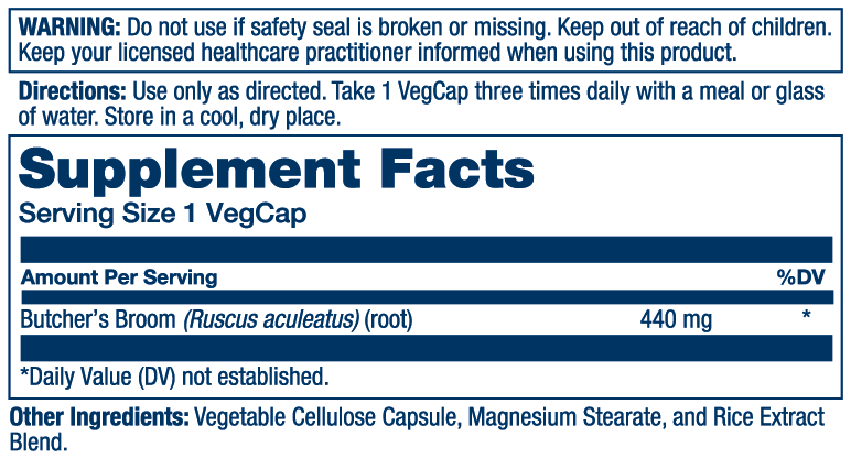 Butcher's Broom Root 440mg