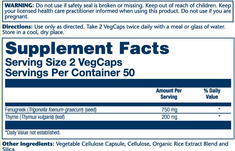 Fenugreek Seed & Thyme Leaf 950mg
