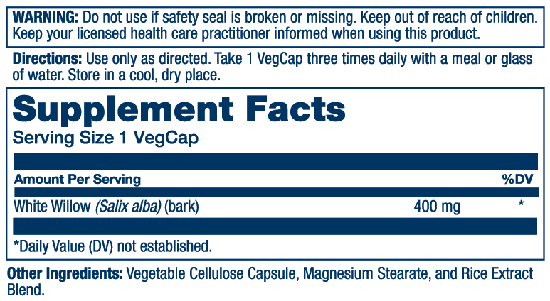White Willow Bark 400mg