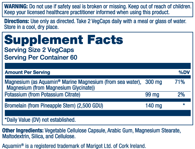 Magnesium & Potassium Asporotate w/ Bromelain