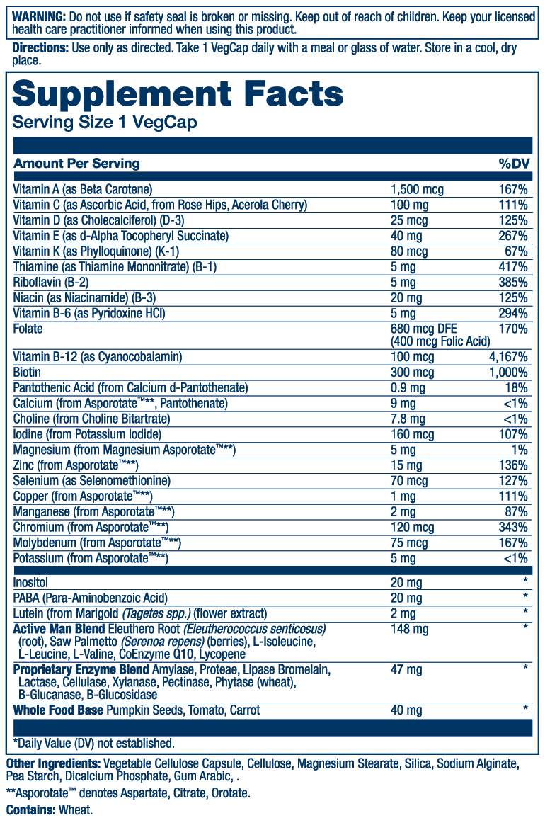Once Daily Active Man Multivitamin