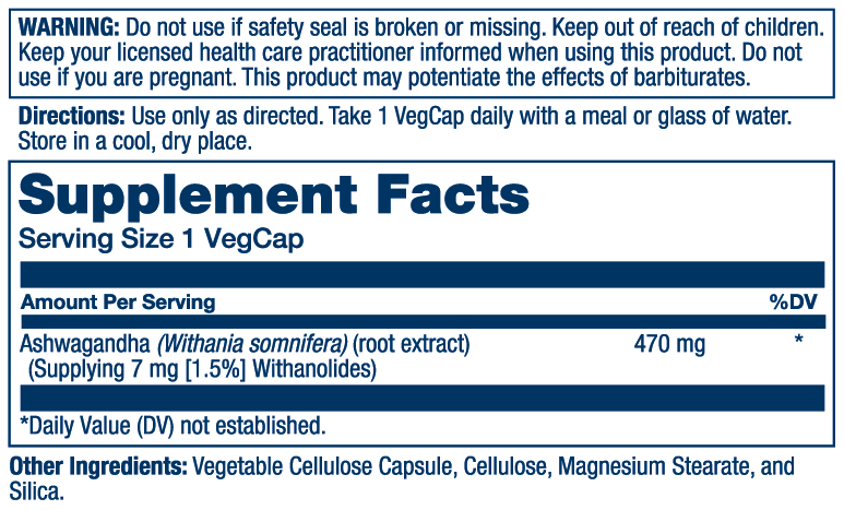 Ashwagandha Root Extract 470mg
