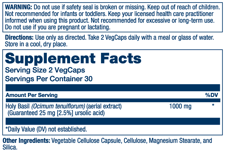 Holy Basil Aerial Extract 900mg