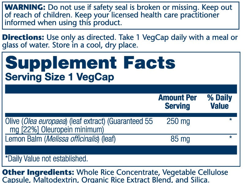 Olive Leaf Extract 22%, 250mg