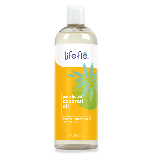 Life-flo Pure Coconut Oil, Fractionated, Refined Liquid Coconut Oil, Skin Care, Hair Care, Massage, Aromatherapy, All Skin Types, Hypoallergenic, 60-Day Guarantee, Not Tested on Animals, 16oz
