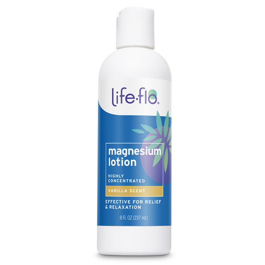 LIFE-FLO Magnesium Lotion, Vanilla Scent - Body Lotion for Relief and Relaxation with Magnesium Chloride from the Zechstein Seabed - Soothes Muscles and Joints - Hypoallergenic, 60-Day Guarantee, 2oz