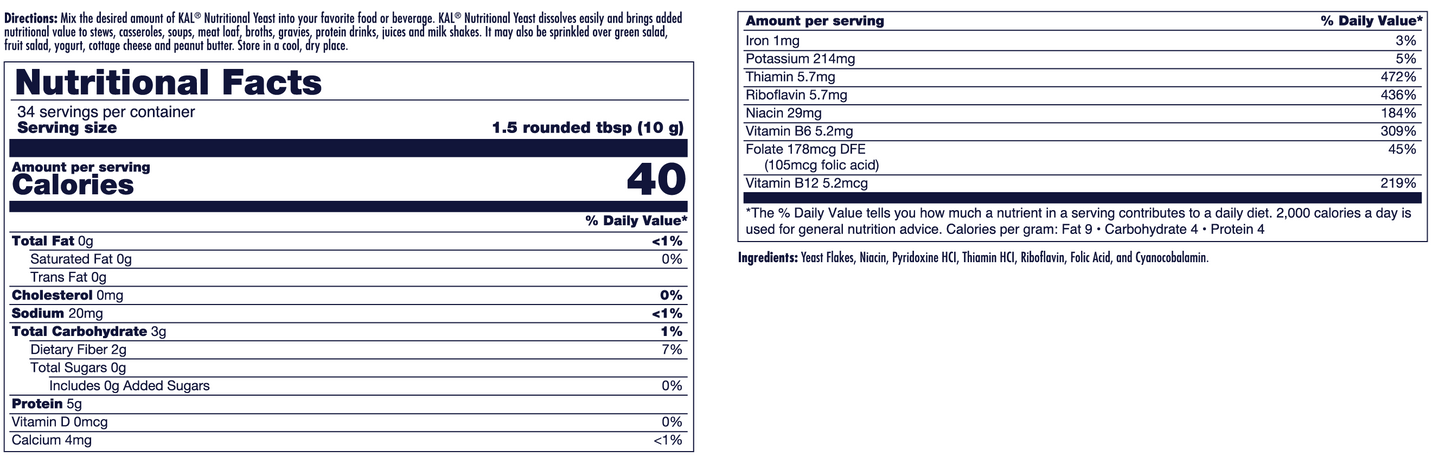 Nutritional Yeast Flakes 12 oz