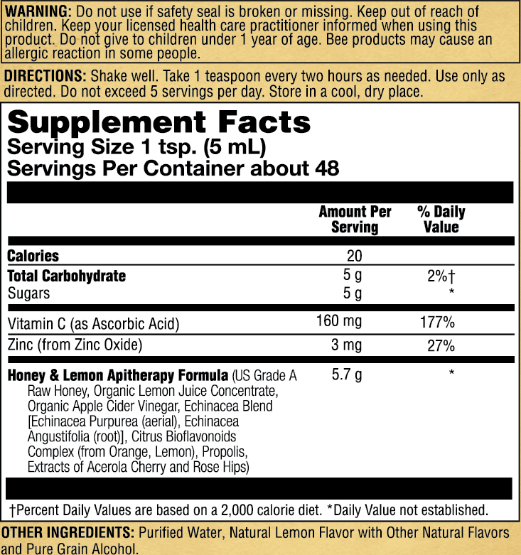 Lemon & Honey Vitamin C Syrup