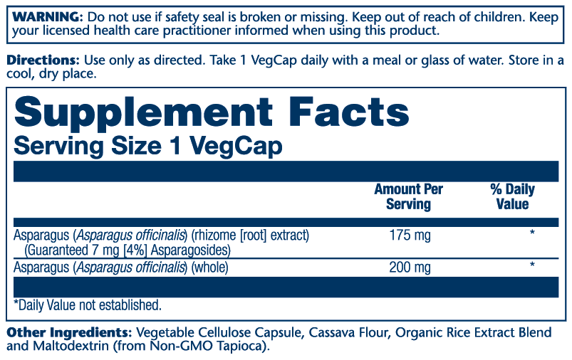 Asparagus Rhizome Extract 175mg