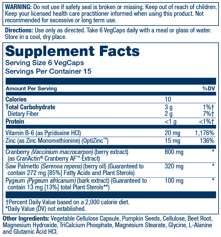 Pygeum & Saw Palmetto w/CranActin