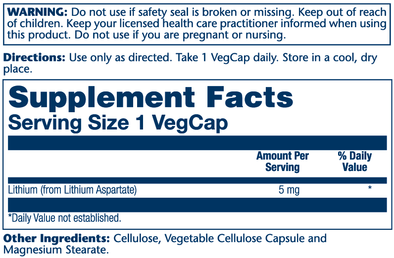 Lithium Aspartate 5mg