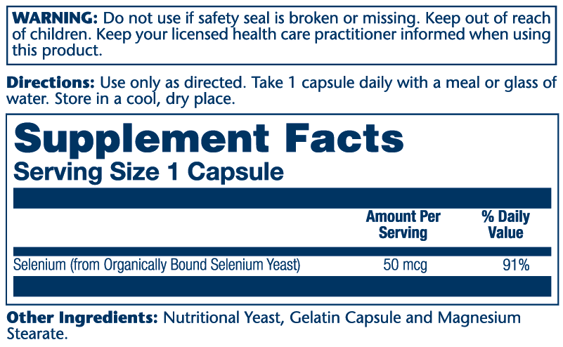 Selenium 50mcg