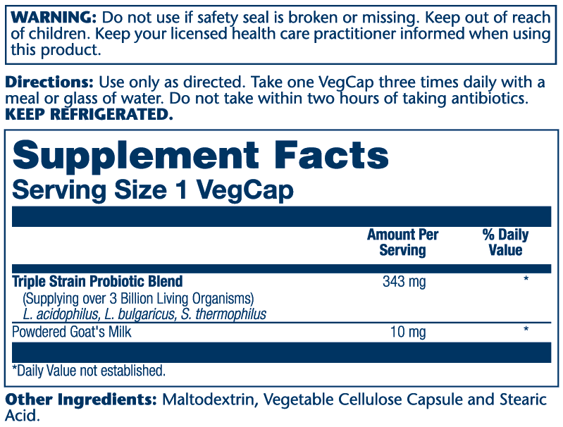 Acidophilus 3 Strain Probiotic & Prebiotic Goat's Milk