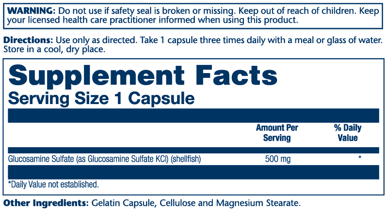 Glucosamine Sulfate 500mg