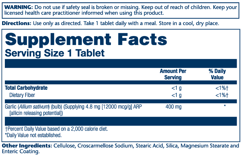 GarliCare, Cardiovascular