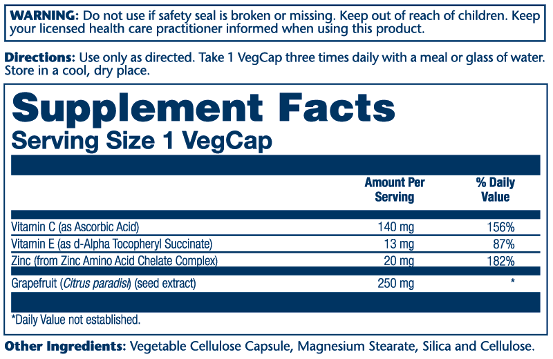 Grapefruit Seed Extract 250mg