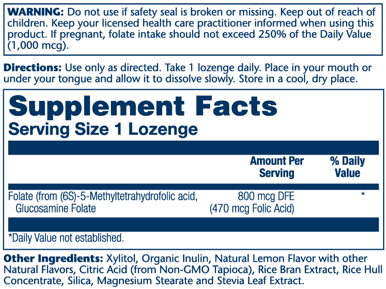 Methyl Folate 1000mcg