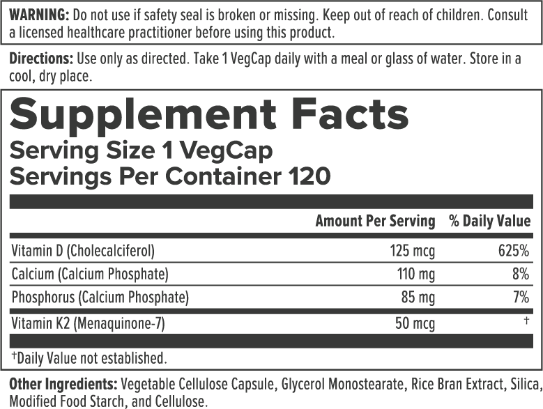 Vitamin D3 &K2