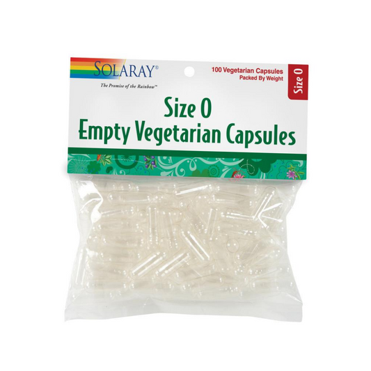 Solaray Empty Vegetarian Capsules | Size 0 | 100 Capsules