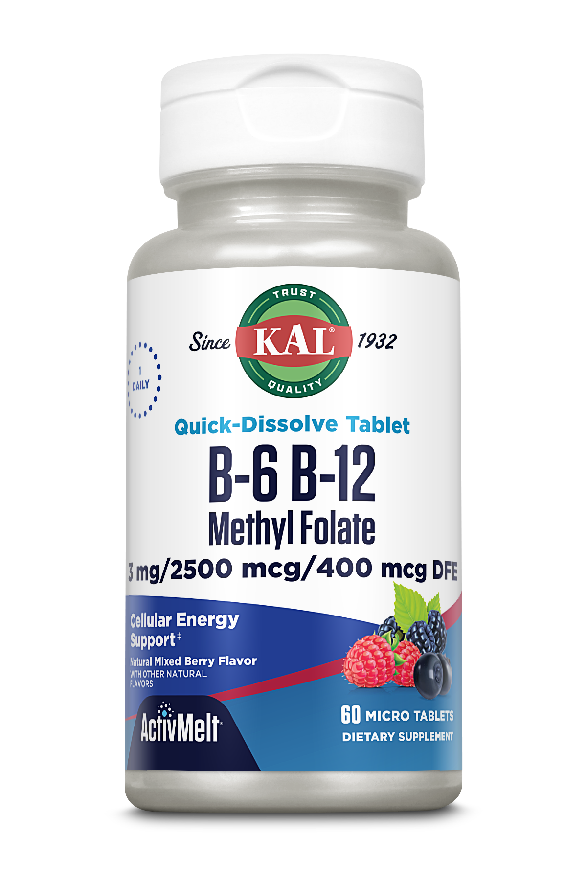B-6 B-12 MethylFolate Acid ActivMelts®