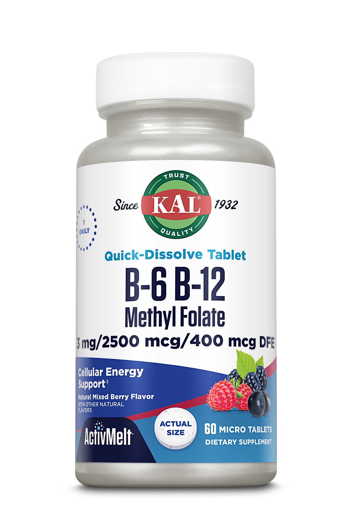 B-6 B-12 MethylFolate Acid ActivMelts®