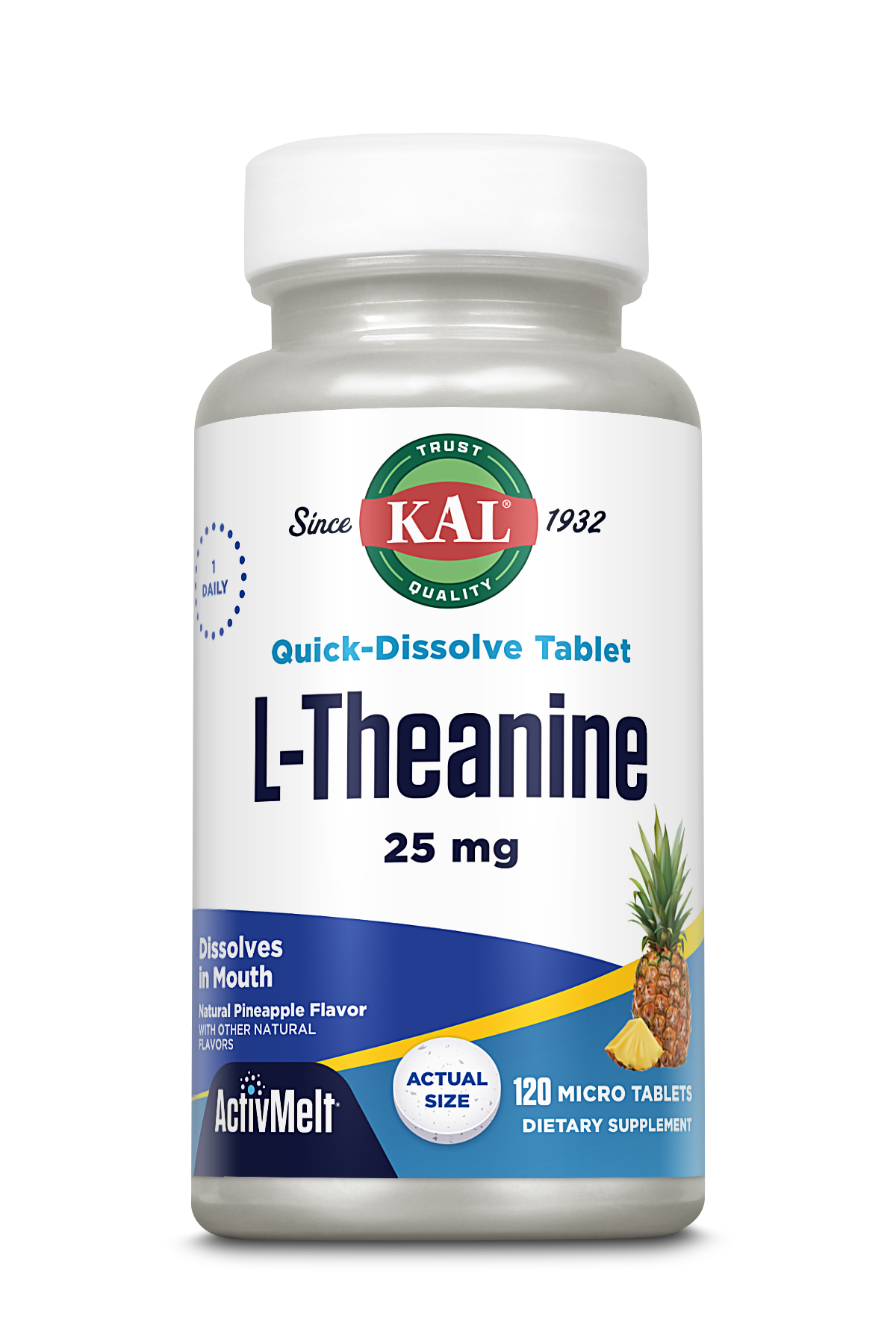 L-Theanine 25 mg ActivMelt® Instant Dissolve Tablets