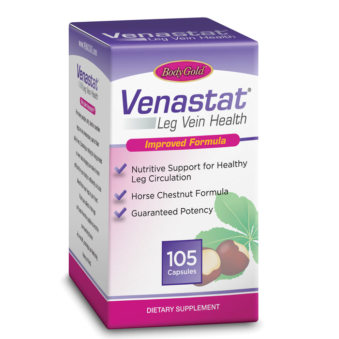 Body Gold Venastat Leg Vein Health, Bonus Pack 60+45, Capsules , 105 ea