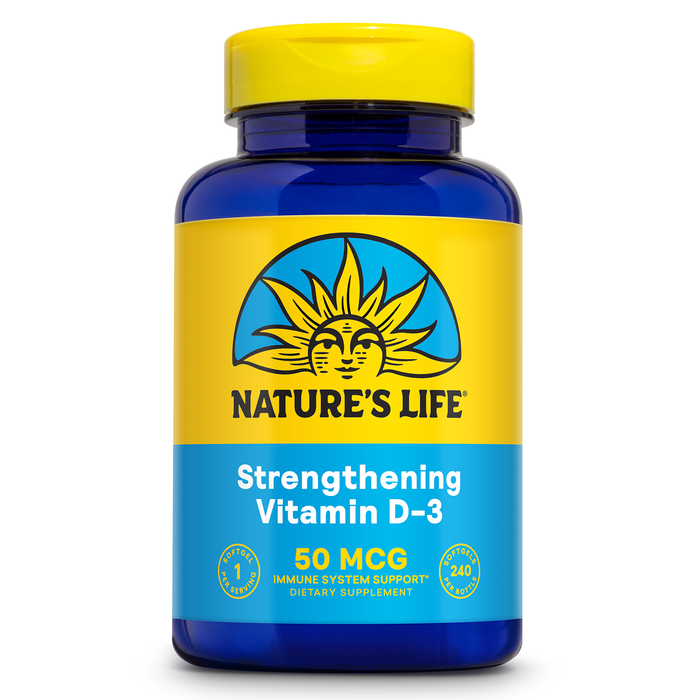 NATURE'S LIFE Strengthening Vitamin D3 2000 IU (50 mcg) - Vitamin D - Bone Health and Immune Support Supplement - Easy-to-Swallow Softgels - 60-Day Guarantee, Lab Verified - 240 Servings, 240ct