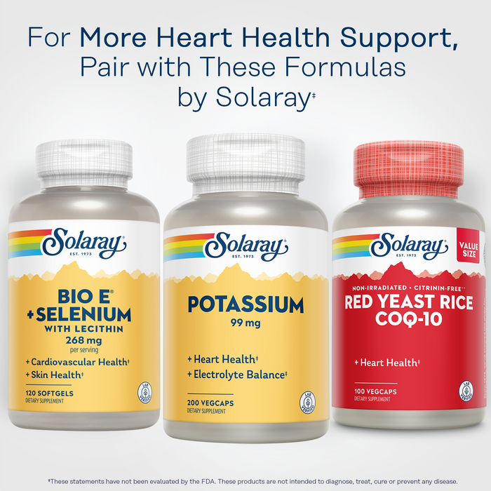 Solaray Potassium 99 mg - Electrolyte Balance Formula - Potassium Supplement for Electrolytes, Vascular and Heart Health Support - 60-Day Money Back Guarantee, Lab Verified, 200 Servings, 200 VegCaps