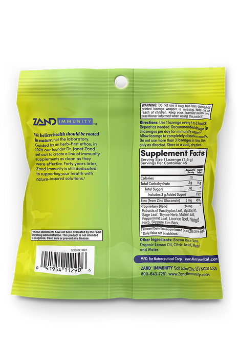 Lemon Zinc Lozenges