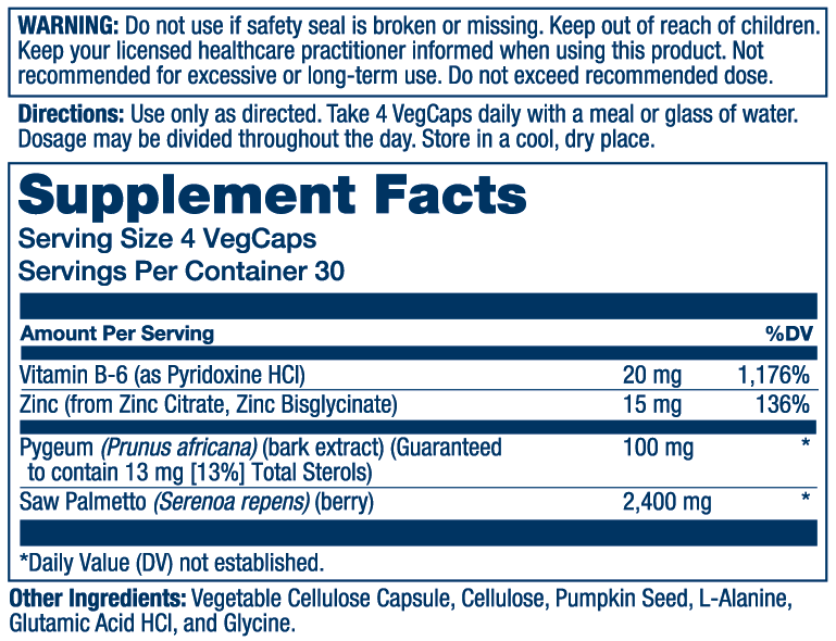 Saw Palmetto & Pygeum with Zinc