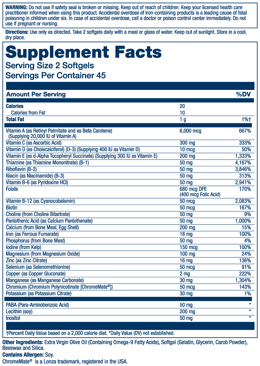 Provide Multivitamin