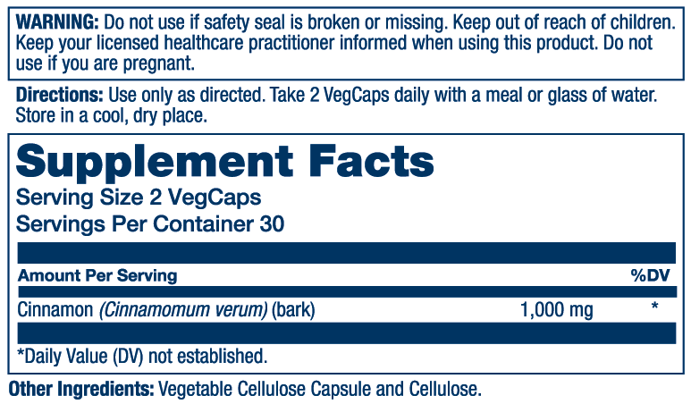 Cinnamon Bark 1000mg