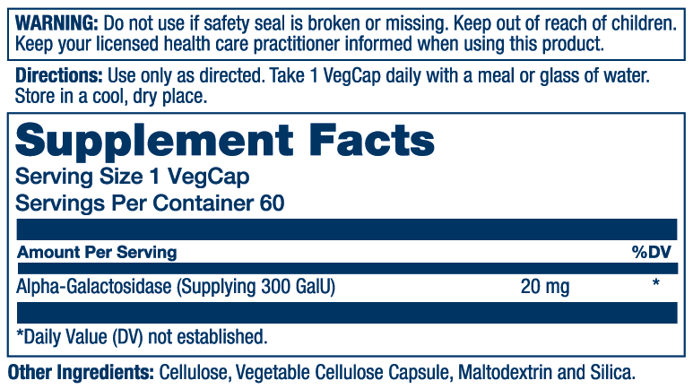 Bean Enzyme (Alpha Galactosidase)