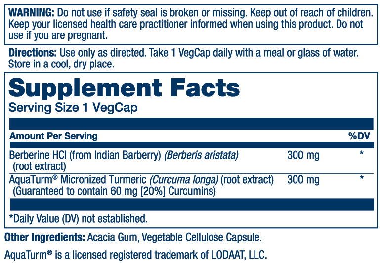 Berberine & Curcumin Root Extract