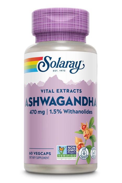 Solaray Ashwagandha Extract, 470mg | 60 Count