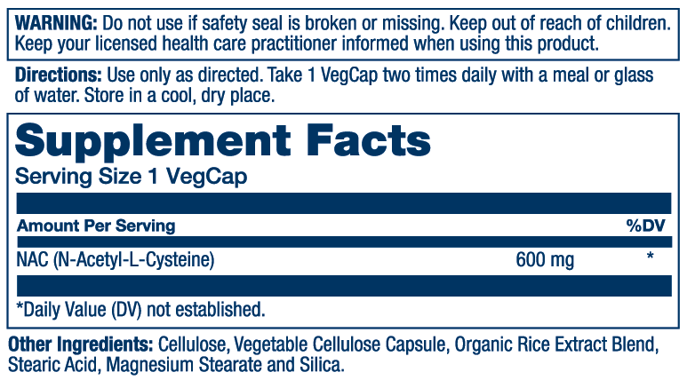 Solaray NAC N-Acetyl-L-Cysteine Supplement, 600 mg | 60 Count