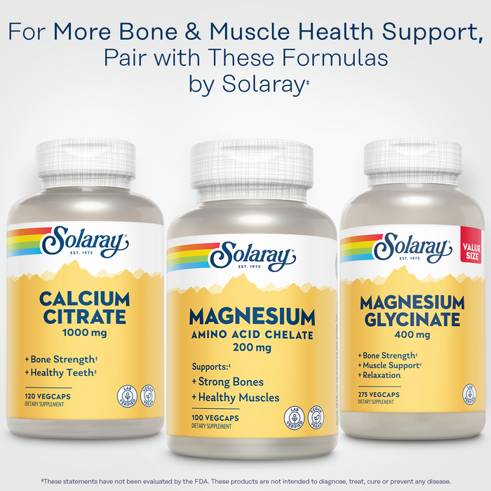 Solaray Magnesium Amino Acid Chelate 200 mg, Chelated Magnesium Supplement for Bone Health, Heart Health and Muscle Function Support, Vegan, 60-Day Money Back Guarantee, 100 Servings, 100 VegCaps