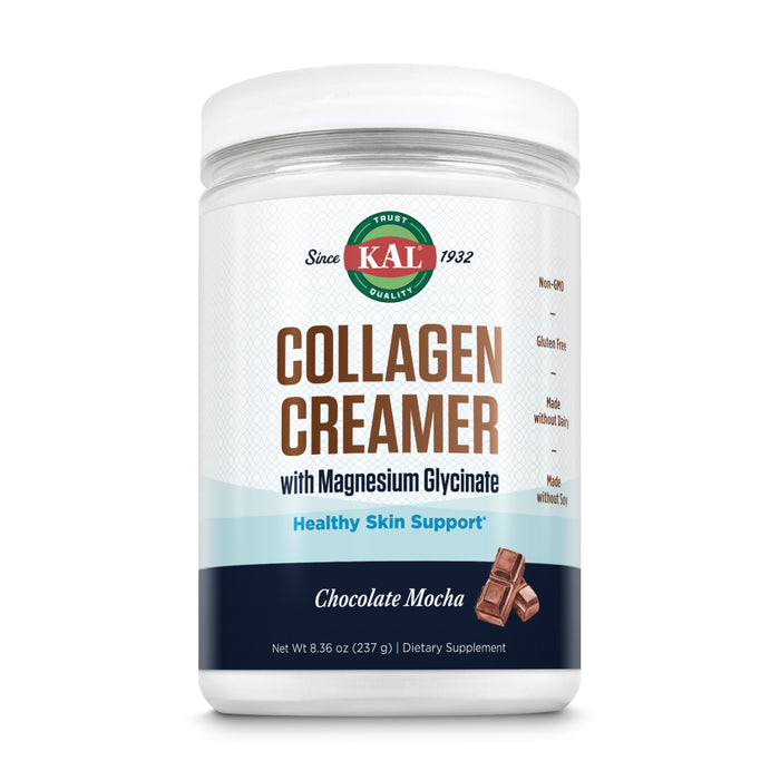 KAL Collagen Creamer, Mocha Flavor, Keto Coffee Creamer with Coconut Milk Powder, Hydrolyzed Collagen Powder, Magnesium Glycinate, Non Dairy Creamer, 60-Day Guarantee, 12 Servings, 8.36 oz