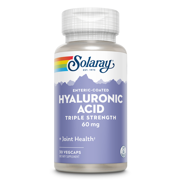 SOLARAY Hyaluronic Acid Triple Strength - Joint Health Support - Plus Vitamin C - Lab Verified, 60 Day Money-Back Guarantee, 30 Servings, 30 VegCaps