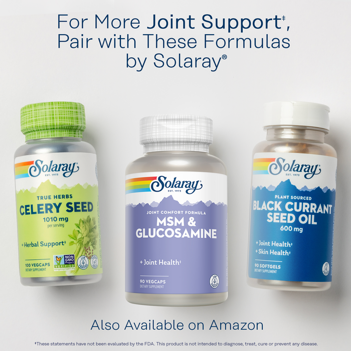 Solaray MSM & Glucosamine - Healthy Joint Support Supplement for Flexibility and Range of Motion - Vitamin C for Enhanced Absorption - Lab Verified - 60-Day Guarantee - 45 Servings, 90 VegCaps