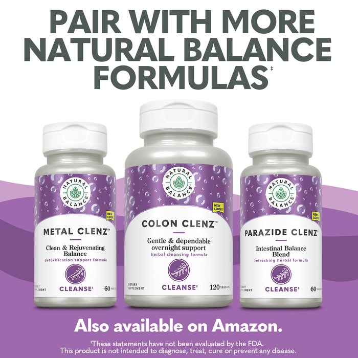 Natural Balance Ultra Colon Clenz Herbal Colon Cleanse & Detox Supplement Gentle & Dependable Overnight Formula  (120 CT)