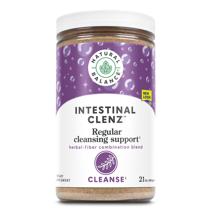 Natural Balance Intestinal Clenz Psyllium Herbal Cleansing Powder Healthy Digestion, Detox & Regularity Supplement No Gluten 21oz, 120 Serv.