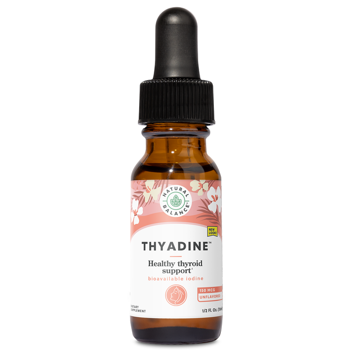 Natural Balance Thyadine Drops 150mcg | Bioavailable Colloidal Iodine | Mineral Supplement for Maximum Absorption & Assimilation | Unflavored | 0.5oz