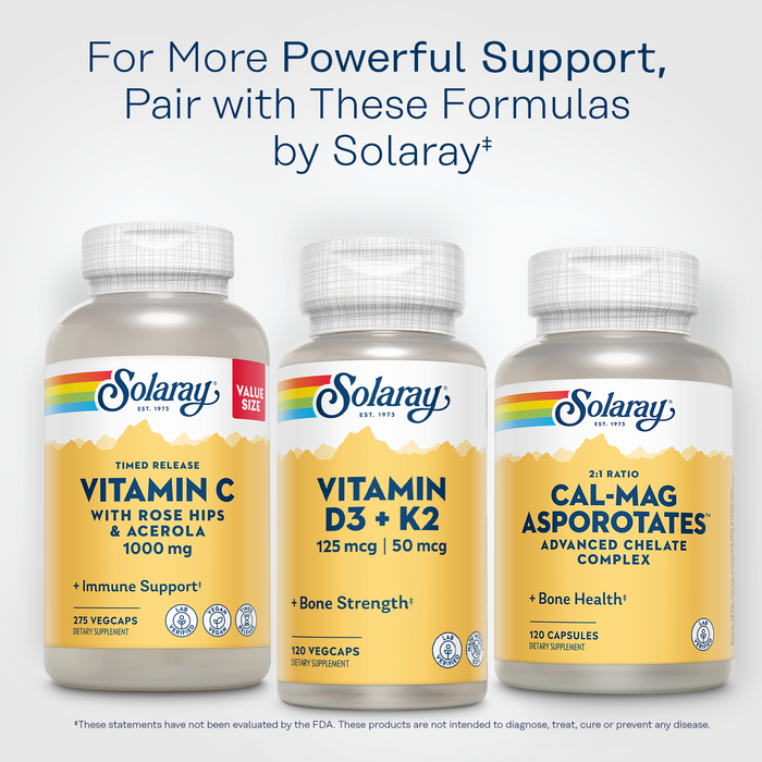 Solaray Calcium & Magnesium Asporotate 2:1, Capsule (Btl-Plastic) | 120ct