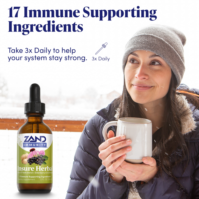 Zand Insure Immune Support, Herbal Liquid Echinacea Supplement, Features Goldenseal, Chamomile, Ginger & Valerian 8 oz (2 Fl Oz (Pack of 1))