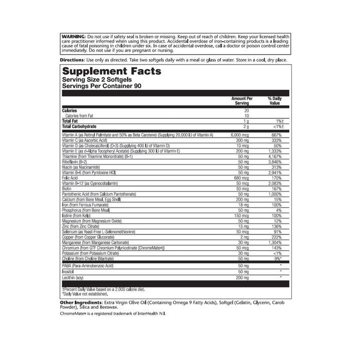 Solaray Provide Multivitamin | Two Daily | 180 CT