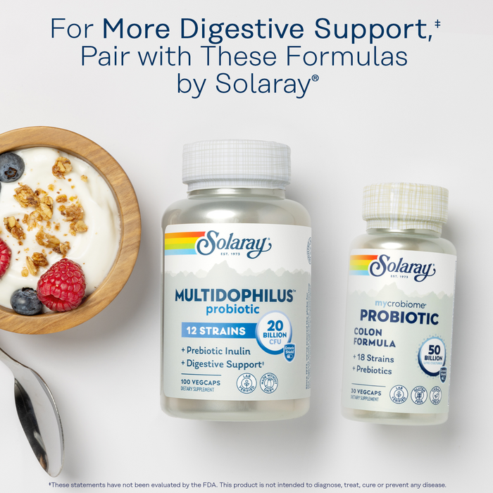 Solaray Super Digestaway Digestive Enzymes - Pancreatin, Papain, Ginger, Pepsin, Betaine HCl, Aloe Vera, and More - Digestion & Nutrient Absorption Support - Lab Verified - 180 VegCaps