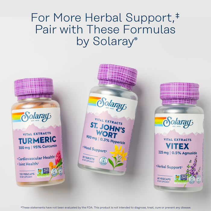 Solaray St. Johns Wort Aerial Extract One Daily 900mg , Standardized w/ 0.3% Hypericin for Mood Stability & Brain Health Support, Non-GMO