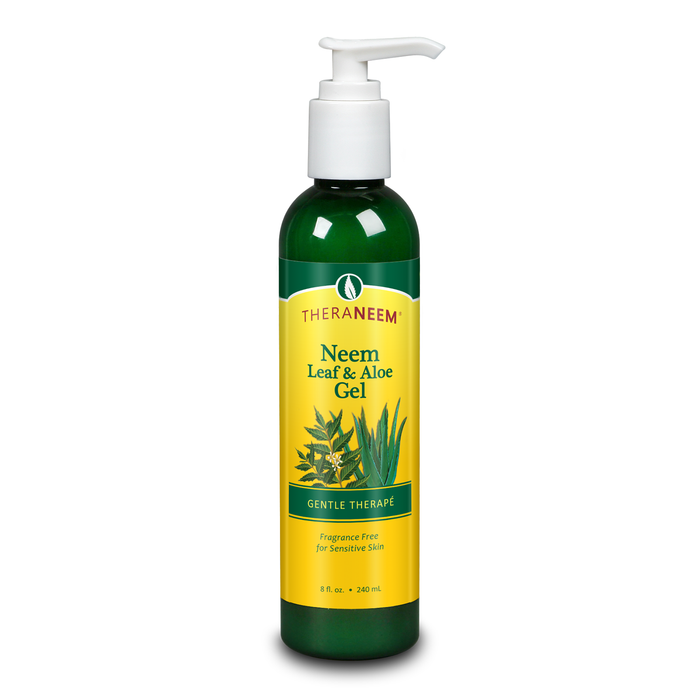 Theraneem Naturals Neem Leaf & Aloe Gel | Helps Refresh & Nourish Skin | Organic Neem Leaf & Aloe Vera | Fragrance Free for Sensitive Skin | 8fl. oz